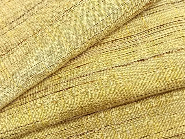 Rakuten - 平和屋着物▽上質な紬　単衣　花織　縞　正絹　逸品　AABA7446fy