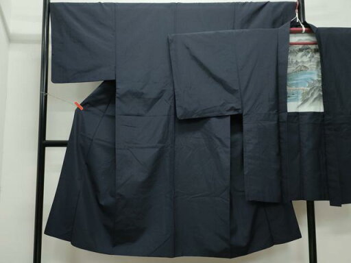 平和屋着物●男性 本場大島紬 アンサンブル 薩摩結城 濃紺色 正絹 逸品 CAAW3902vf 平和屋着物●男性 本場大島紬 アンサンブル 薩摩結城 濃紺色 正絹 逸品 CAAW3902vf