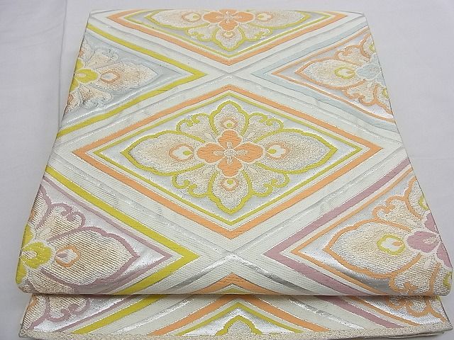 平和屋着物■六通柄袋帯　唐織　花菱文　金糸　逸品　n-gt2891