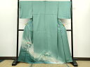 平和屋着物●訪問着 手描き 水玉 草花文 暈し染め 正絹 逸品 未使用 CAAR6564ze
