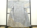平和屋着物●訪問着 絞り 更紗花唐草文 暈し染め 銀通し地 正絹 逸品 未使用 CAAR6565ze