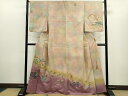 平和屋着物●紙芸創作者・横山優 和紙 訪問着 手描き 枝花文 暈し染め 正絹 逸品 CAAR6568ze