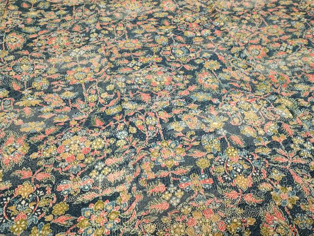 平和屋着物■上質な小紋 型染め 正倉院花唐草文 正絹 逸品 DABF8706sf