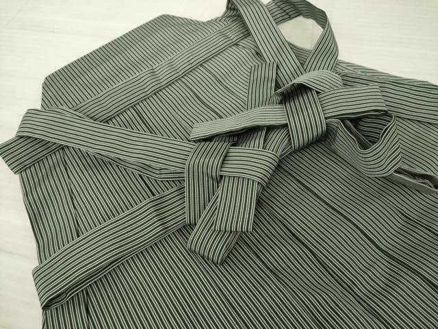 平和屋着物●男性　馬乗り袴　縞　正絹　逸品　AAAT0900ck