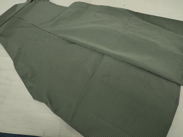 平和屋着物●男性　馬乗り袴　縞　正絹　逸品　AAAT0900ck