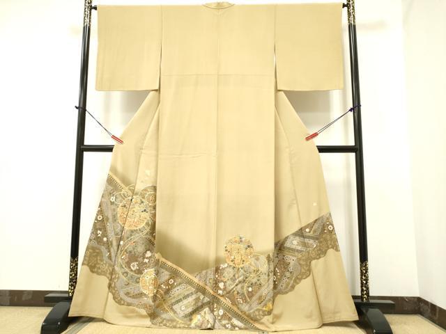 平和屋着物○金彩友禅 卓越技能者・名工・和田光正 色留袖 桧扇草花