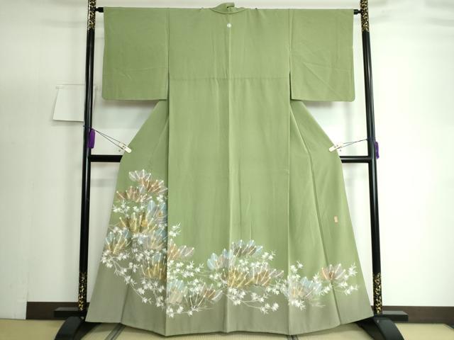 平和屋着物●豪華色留袖　作家物　駒刺繍　枝花文　暈し染め　金彩　正絹　逸品　DAAP1891ic