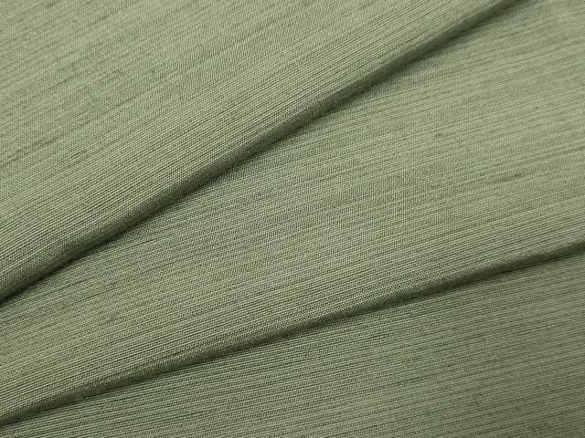 平和屋着物▽男性　紬　単衣　暗い麹塵色　正絹　逸品　DAAP7390du