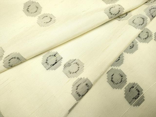 平和屋着物▽上質な紬　単衣　唐草文　正絹　逸品　DAAP7434du