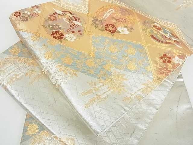 平和屋着物■六通柄袋帯　天井鳳凰花文　金銀糸　逸品　az4793