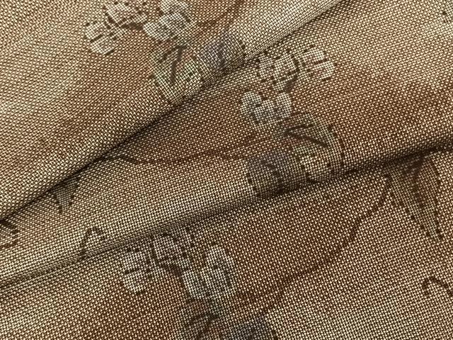 乐天商城 - 平和屋着物●本場大島紬　カタス9マルキ　枝花文　正絹　逸品　AABF0248fy