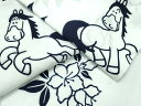 平和屋着物∴夏物 浴衣 馬 舞花文 綿 逸品 CAAW1176ng