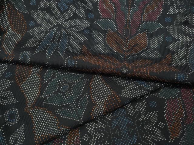 平和屋着物●本場大島紬　7マルキ　吉祥花間道　正絹　逸品　CAAY5091ut