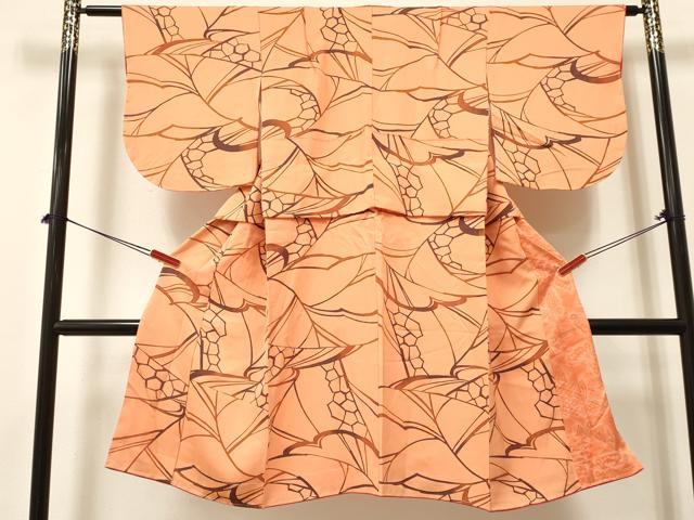 平和屋着物[]七五三　女の子　7歳　祝着　四つ身　抽象文様　逸品　DABA3669ma