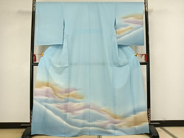 Rakuten - 平和屋着物▽訪問着　単衣　霞文　暈し染め　正絹　逸品　未使用　AAAZ9067fy