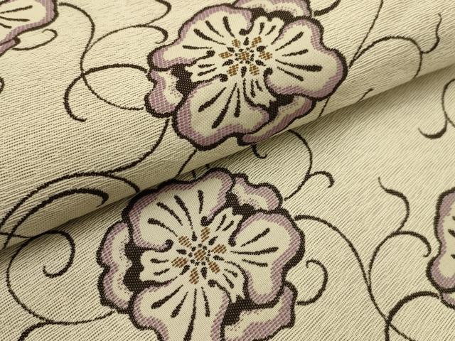 平和屋の平和屋着物●六通柄袋帯　花唐草文　柿渋染　正絹　逸品　AABJ7632sx｜アングル3