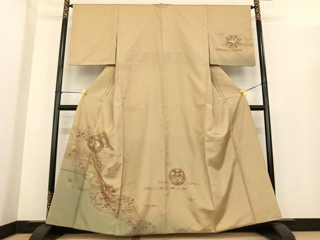 Full-Length Under-Kimono - 平和屋着物●訪問着　総刺繍　中国三大刺繍　汕頭刺繍　スワトウ刺繍　吉祥花鳥文　暈し染め　正絹　逸品　AABF0244fy