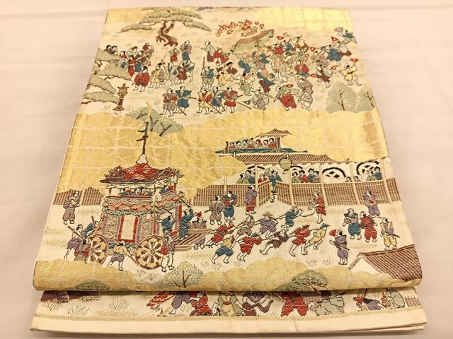 平和屋着物◎六通柄袋帯　祇園祭　金糸　正絹　逸品　BAAU5004hv