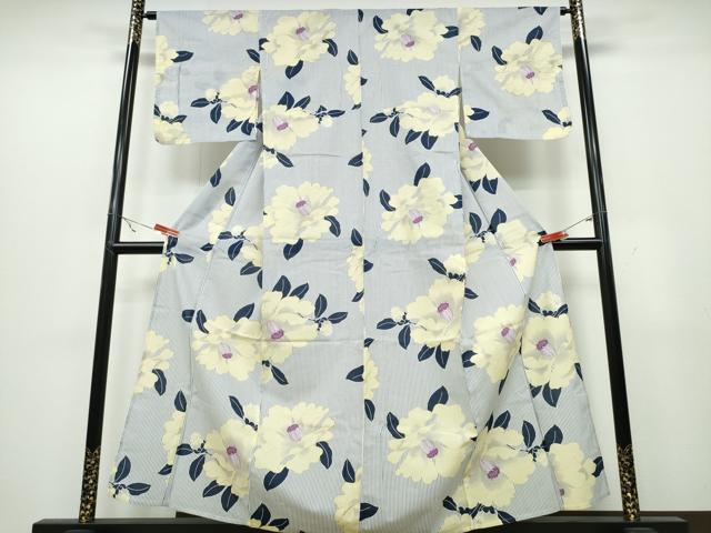 平和屋着物∴夏物 浴衣 ラメ 牡丹 綿 逸品 CABB6626ng