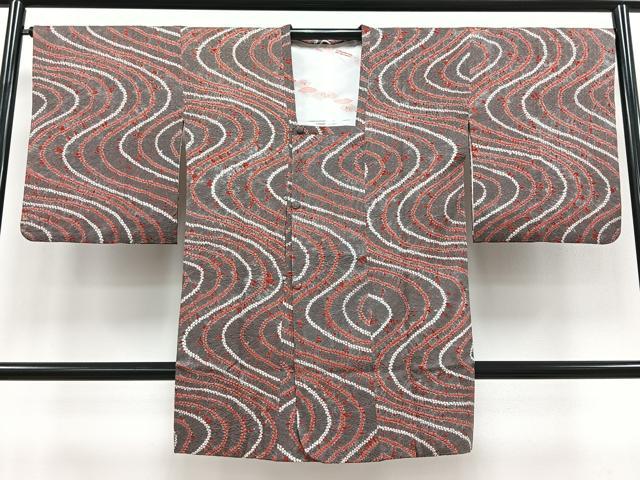 平和屋着物＃道行コート 総絞り 流水紋 ロング丈 正絹 逸品 CAAV5916id