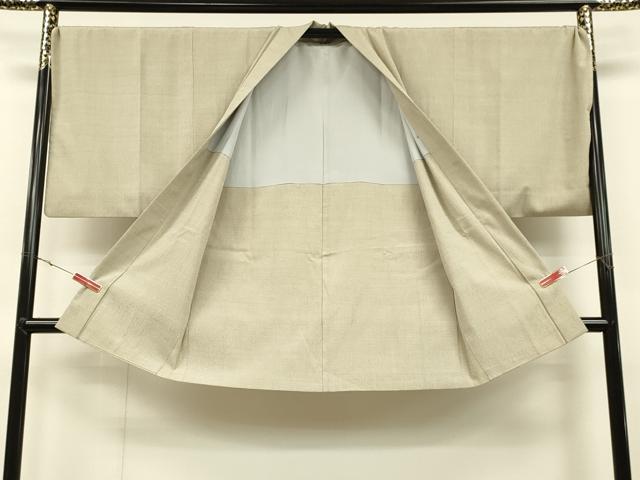 平和屋着物＃男性　白鷹お召　長羽織　110亀甲　総詰め　キングサイズ　正絹　逸品　CAAT5763id