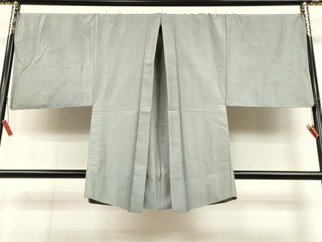 Haori - 平和屋着物▽男性　長羽織　単衣　紬地　霞文　キングサイズ　正絹　逸品　CAAT5781id