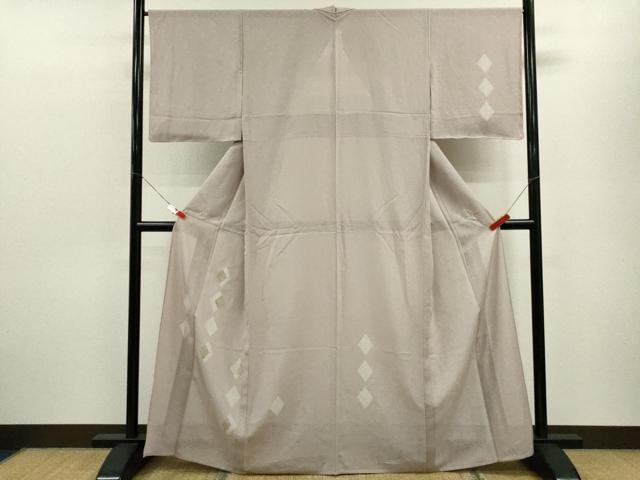 Full-Length Under-Kimono - 平和屋着物＊夏物　訪問着　変わり絽　刺繍　菱吉祥文　金彩　正絹　逸品　CABB9751ze