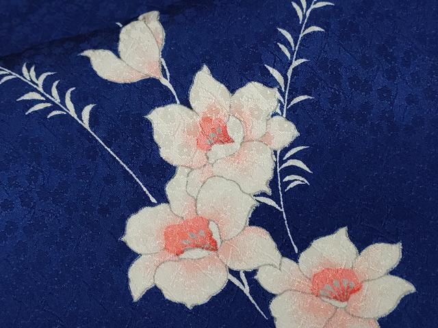 Kimono - 平和屋着物■上質な小紋　枝花文　正絹　逸品　CABE7641ev