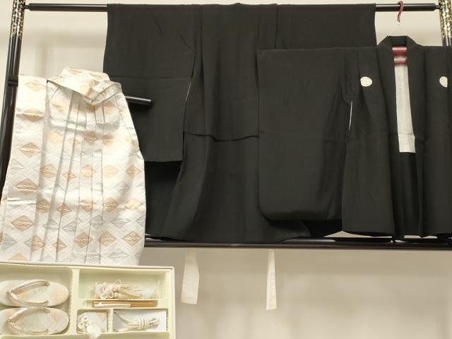 平和屋着物[]七五三男の子黒紋付・...