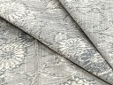 平和屋着物▽上質な紬 単衣 花唐草文 正絹 逸品 CAAS2469xi