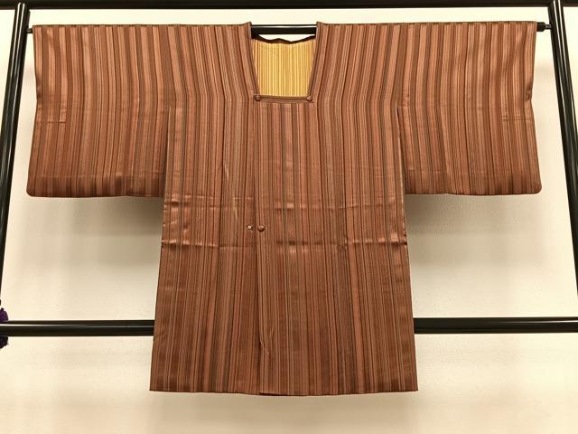 Coat - 平和屋着物∞道行コート　縞　ロング丈　正絹　逸品　CAAV5917id
