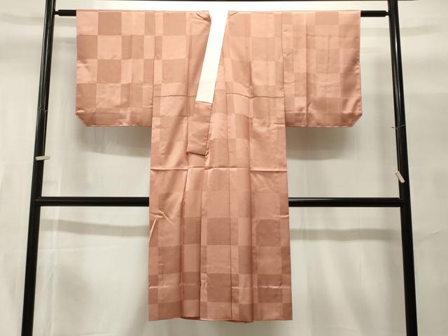 Rakuten - 平和屋着物■長襦袢　無双仕立て　市松地紋　一斤染色　洗える着物　CABH9485ev