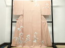 平和屋着物●訪問着 刺繍 枝花文 たたき染め 正絹 逸品 CAAW3925vf
