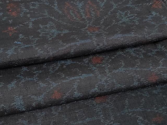 平和屋着物▽結城ちぢみ　単衣　吉祥よろけ縞　正絹　逸品　CAAP5510ut 平和屋着物▽結城ちぢみ 単衣 吉祥よろけ縞 正絹 逸品 CAAP5510utの
