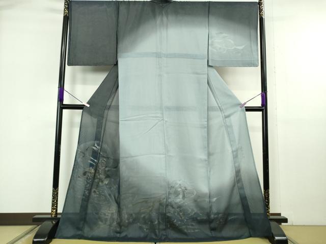 平和屋本店●極上　訪問着　無双　紗袷　紗×絽　作家物　風神雷神　螺鈿　暈し染め　金彩　逸品　未使用　DZAB6800kh6