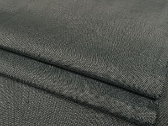 平和屋着物▽男性　紬　単衣　色無地　鈍色　正絹　逸品　AAAS1523oa