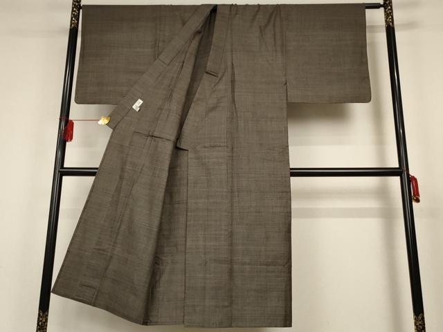 平和屋着物▽男性　本場大島紬　単衣　100亀甲　総詰め　正絹　逸品　AAAT2996iu