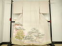 平和屋着物●本加賀友禅作家 矢田博 色留袖 風景枝花文 正絹 逸品 AAAT5084ck