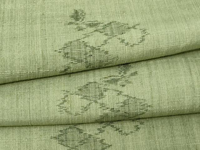 Kimono - 平和屋着物▽上質な紬　単衣　舞蝶文　正絹　逸品　DAAV9957sf