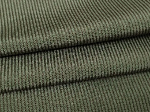 平和屋着物▽上質なお召　単衣　縞　ロング丈　正絹　逸品　DAAV9964sf