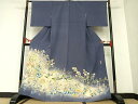 平和屋着物●本加賀友禅作家 百貫華峰 色留袖 草花文 土筆 暈し染め 正絹 逸品 AAAT0207zg