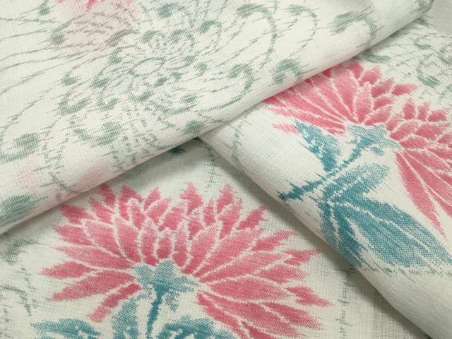 Summer Wear - 平和屋着物＊夏物　小紋　紗　舞花文　CAAW9945gh