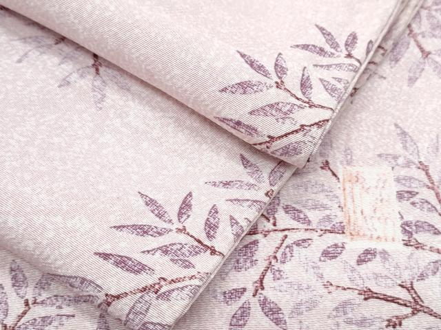 Kimono - 平和屋着物▽上質な小紋　単衣　作家物　草花文　正絹　逸品　CABF7706th