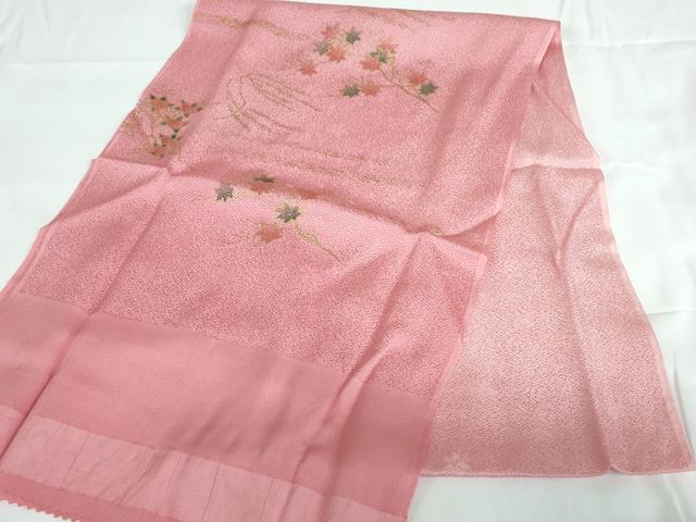 平和屋着物●和装小物　帯締め・帯揚げセット・木箱入り　楓　柳　橘　金彩　逸品　未使用　DAAV8016by