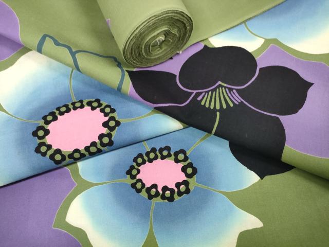 平和屋着物＊夏物　浴衣　反物　着尺　椿　綿　逸品　未使用　DAAW7493zzz