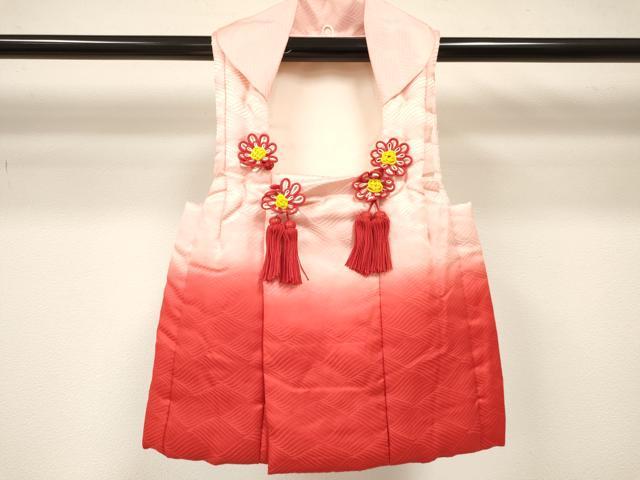 平和屋着物[]七五三　子供　女の子　被布　流水地紋　暈し染め　逸品　DABA3803ma