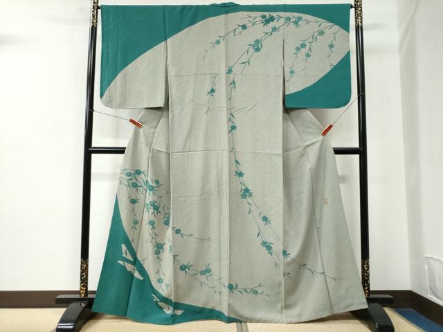 平和屋着物●訪問着　作家物　枝菊文　正絹　逸品　CABC6568yc