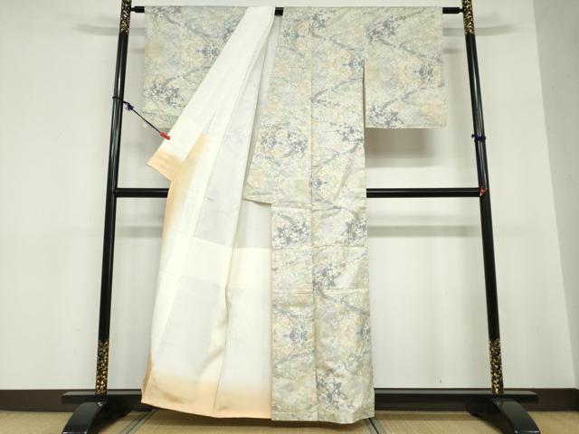 平和屋着物●本場大島紬　7マルキ　枝葉草花文　正絹　逸品　DABC2702ud heiwaya-11099324 平和屋 サンプル画像2
