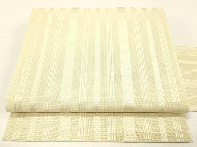 平和屋着物＊夏物　博多織　八寸名古屋帯　献上　丁子色　DABC8533cm
