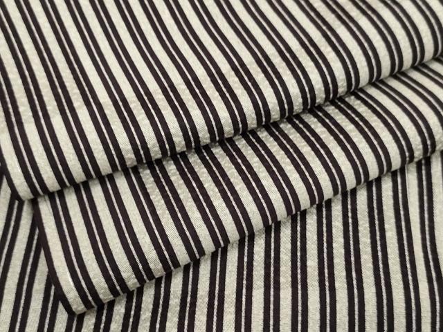 平和屋着物●上質な小紋　縞　正絹　逸品　未使用　AABF3003cs